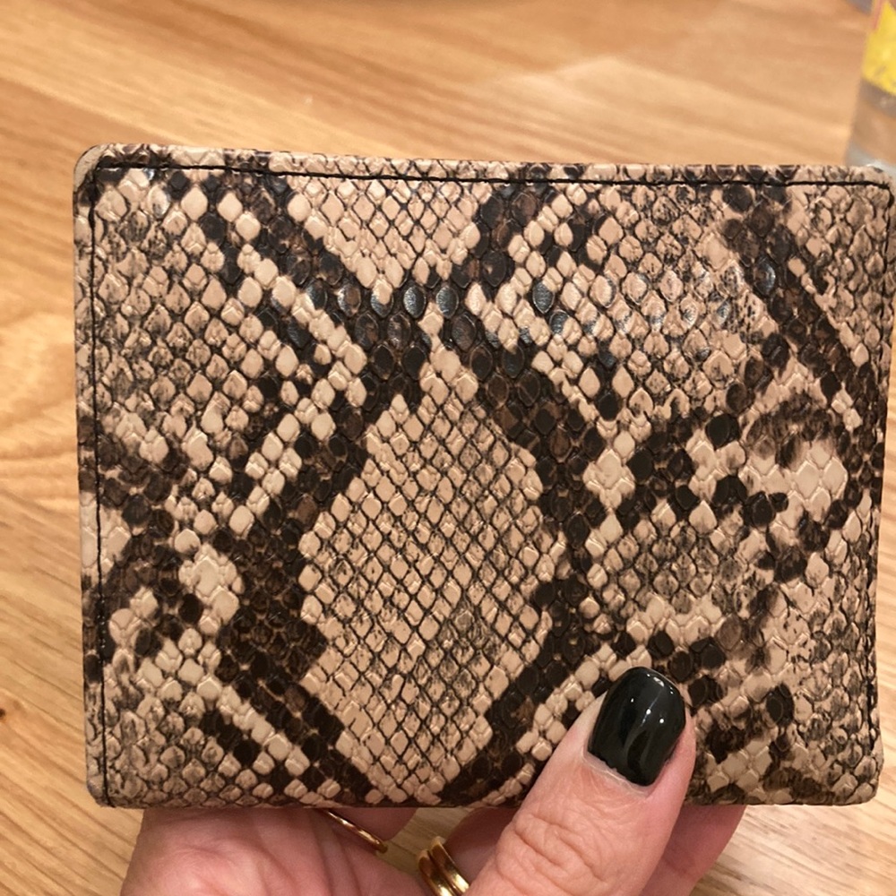 Faux snake skin wallet.